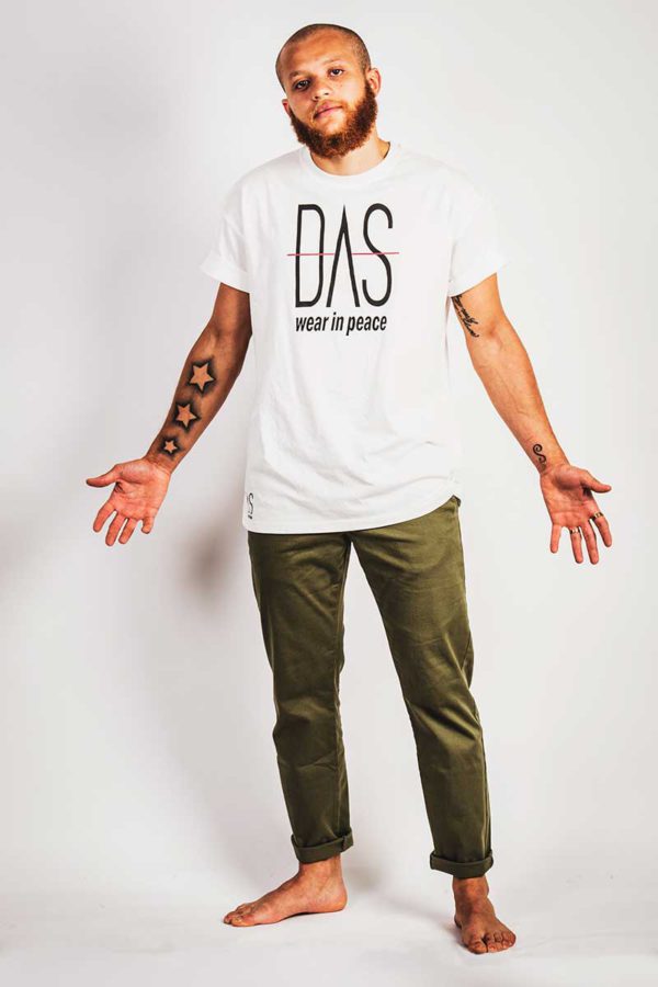 Dead Artist Society model: DAS -Wear in Peace (WIP) white, our Logo our slogan!